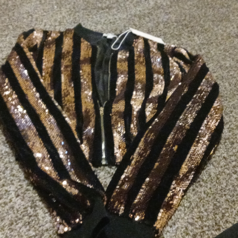 Black and gold sequins jacket
